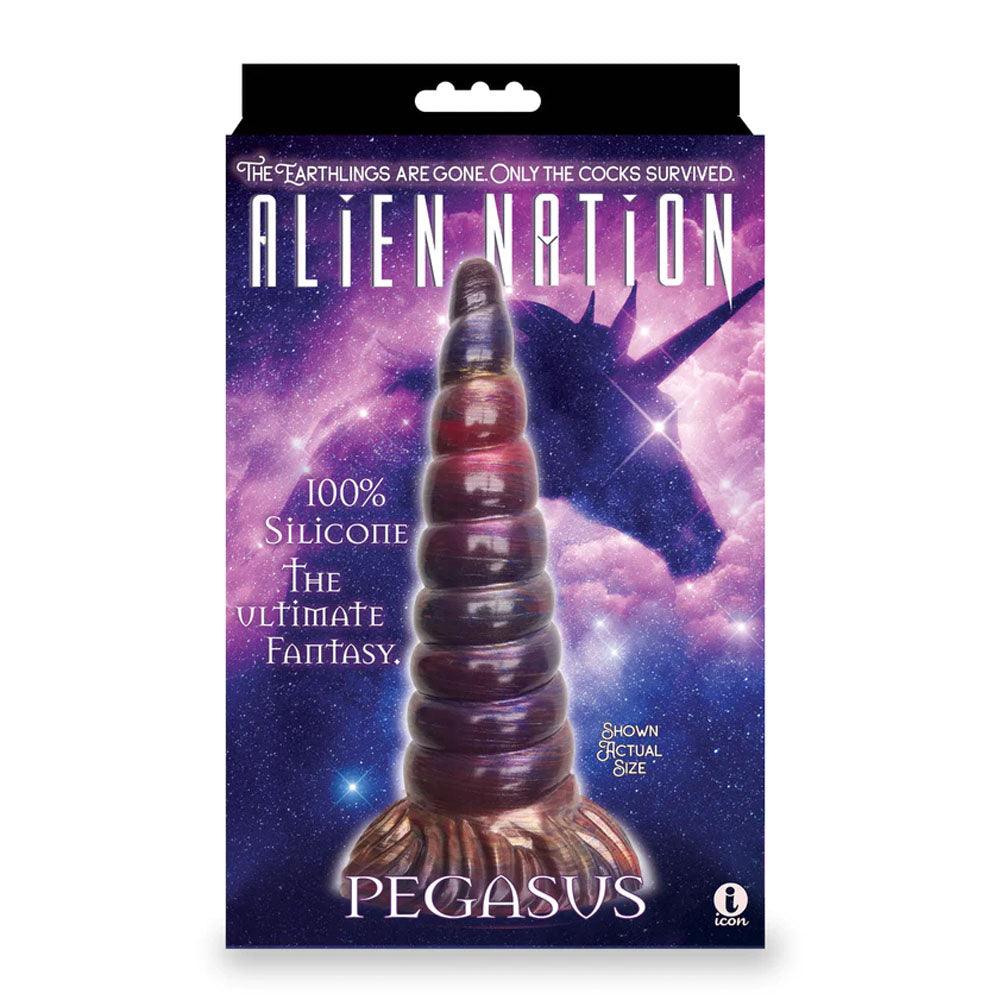 Alien Nation - Pegasus - Metallic Coloured 20.3 cm Unicorn Fantasy Dong - IC1355