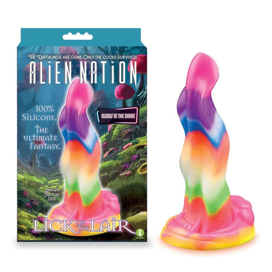 Alien Nation - Lick Of The Lair - Glow in Dark Rainbow 17.8 cm Fantasy Dong - IC1357