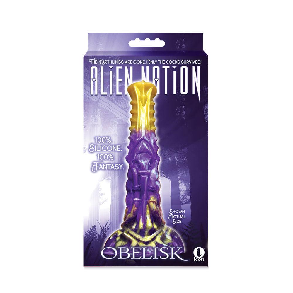 Alien Nation - Obelisk - Purple/Gold 22.2 cm Fantasy Dong - IC1365