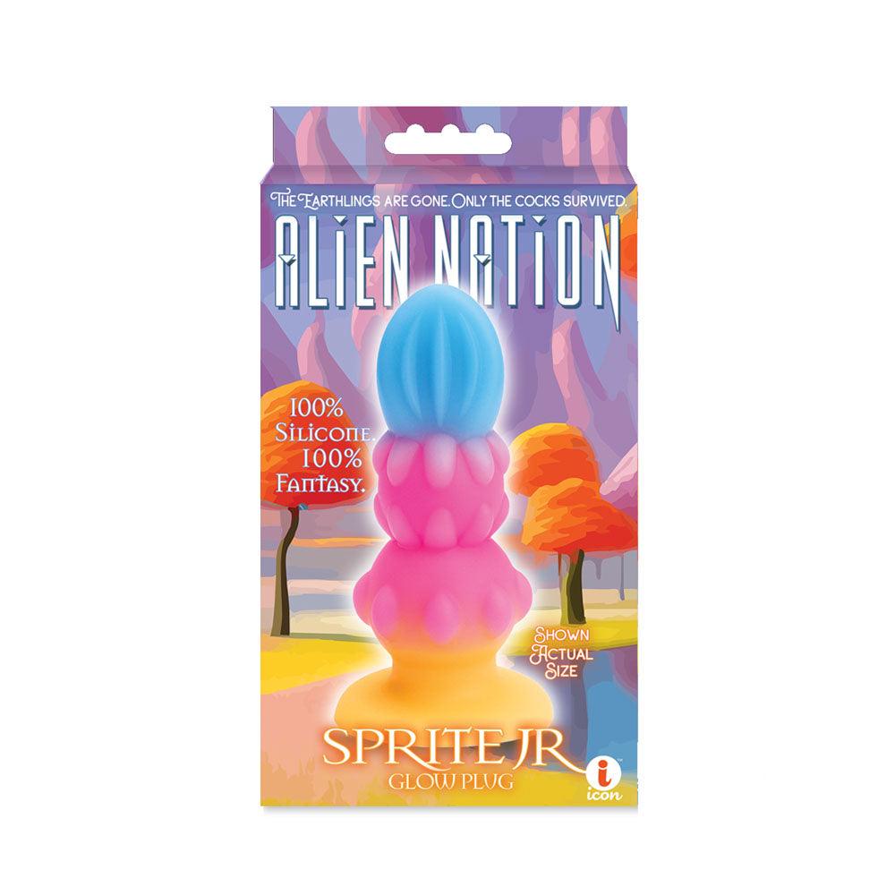 Alien Nation - Sprite Jr. - Glow in Dark Coloured 10.8 cm Fantasy Anal Plug - IC1367