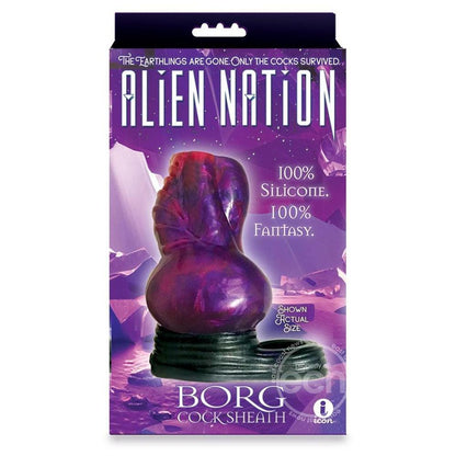 Alien Nation - Borg - Purple/Black 11.5 cm Penis Sheath - IC1369