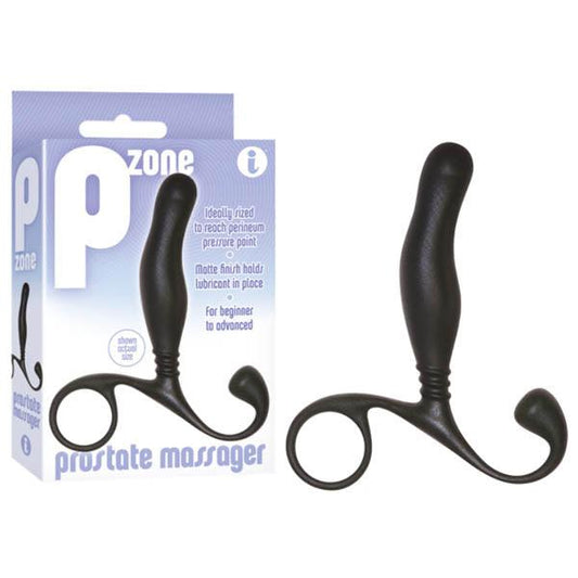 P-Zone Prostate Massager - Black 10 cm Prostate Massager - IC2307-2