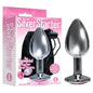 The Silver Starter - Silver 7.1 cm (2.8'') Butt Plug with Pink Round Jewel - IC2313-2