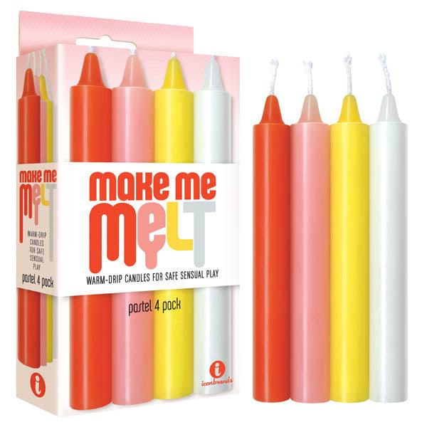 Make Me Melt Drip Candles - Pastel - Pastel Drip Candles - 4 Pack - IC2327-2