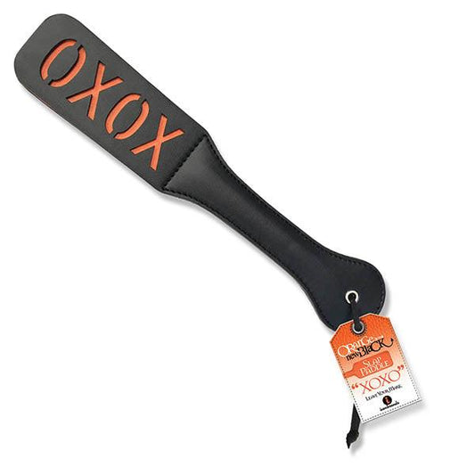 The 9's Orange Is The New Black, Slap Paddle XOXO - Black Paddle - IC2529-1