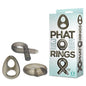 The 9's Phat Rings - Smoke Cock Rings - Set of 3 - IC2672-2