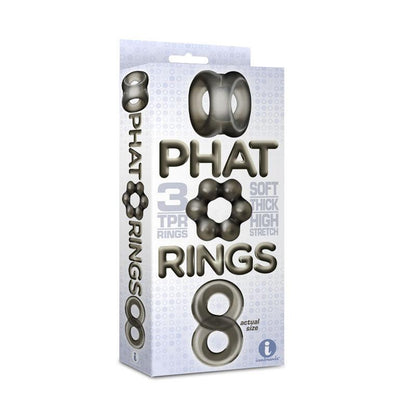 The 9's Phat Rings - Smoke Cock Rings - Set of 3 - IC2672-2