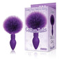 The 9's Cottontails, Ribbed Purple - Purple Butt Plug with Bunny Tail - IC2687