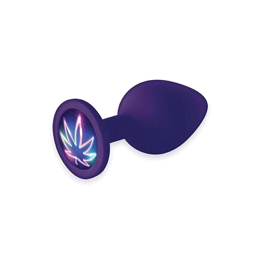 The 9's Booty Talk - Neon Leaf - Purple Butt Plug - IC2852