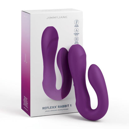 JimmyJane Reflexx Rabbit 1 - Purple USB Rechargeable Dual Vibrator - JJ10303