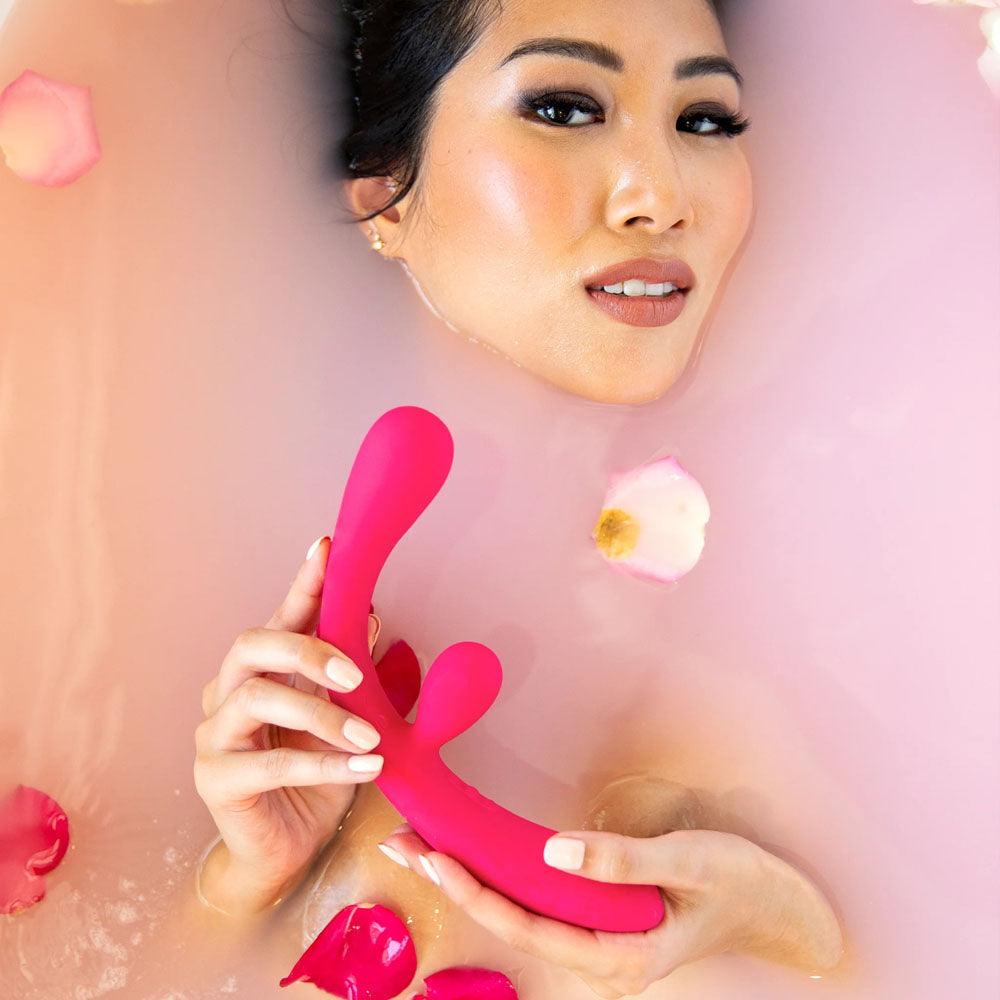 JimmyJane Reflexx Rabbit 3 - Pink 23 cm USB Rechargeable Vibrator - JJ10305