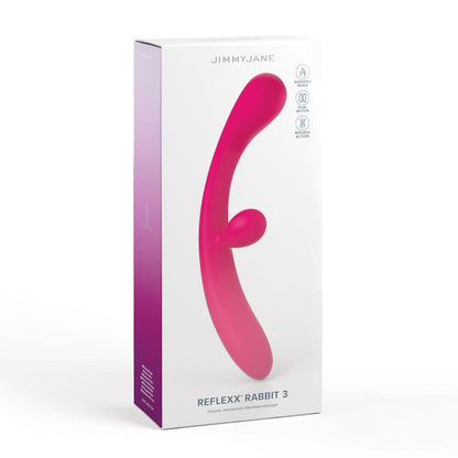 JimmyJane Reflexx Rabbit 3 - Pink 23 cm USB Rechargeable Vibrator - JJ10305