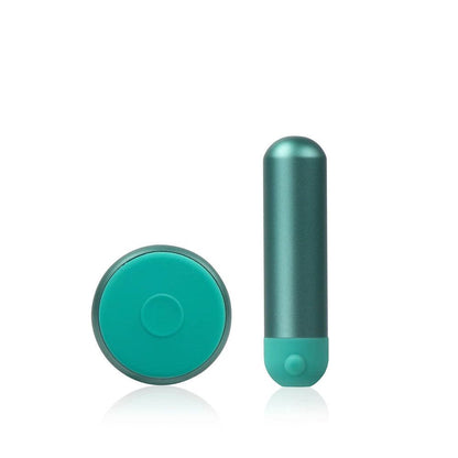 JimmyJane Mini Chroma - Teal - Teal 7.8 cm USB Rechargeable Bullet with Wireless Remote - JJ10513