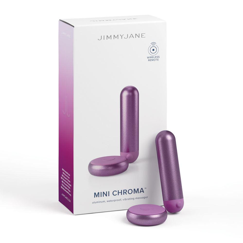 JimmyJane Mini Chroma - Purple - Purple 7.8 cm USB Rechargeable Bullet with Wireless Remote - JJ10514