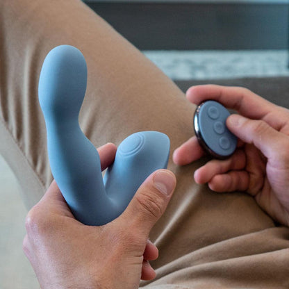 JimmyJane Pulsus P-Spot - Blue USB Rechargeable Prostate Massager with Remote - JJ10552