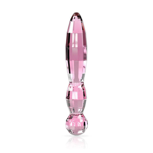 JimmyJane Dillenia Cissus - Clear Pink Glass 19.5 cm Dildo - JJ10750