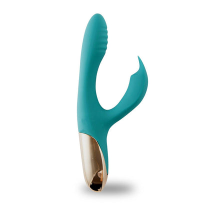 Maia Skyler - Green 21.6 cm USB Rechargeable Bendable Rabbit Vibrator - JM-18104