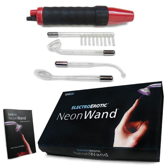 KinkLab Neon Wand Electrosex Kit - Purple E-Stim Kit - 5 Piece Set - KL932R-AU