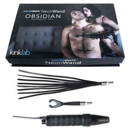 KinkLab Obsidian Neon Wand Intensity Kit - E-Stim Kit - 3 Piece Set - KL966