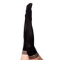 Kixies DANIELLE Black Solid Opaque Thigh Highs - Black - Size A - KX1319A