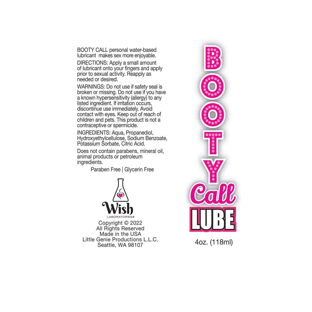 Booty Call Lube - Water Based Lubricant - 120 ml Bottle - LGBT.315