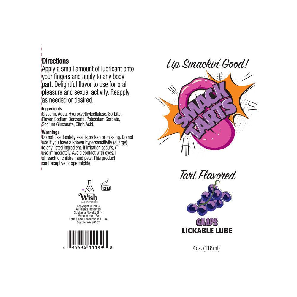 Smack Tarts - Sour Grape - Sour Grape Flavoured Lubricant - 120 ml Tube - LGBT.421