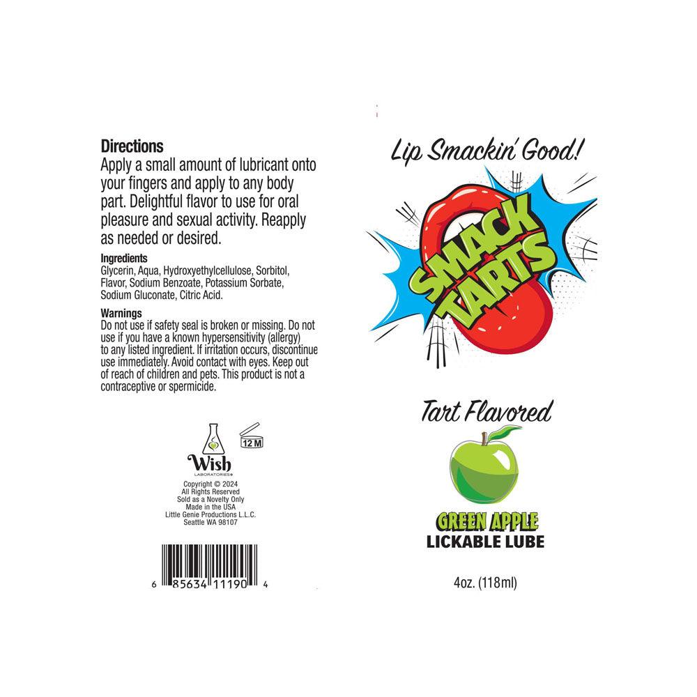 Smack Tarts - Sour Green Apple - Sour Green Apple Flavoured Lubricant - 120 ml Tube - LGBT.422