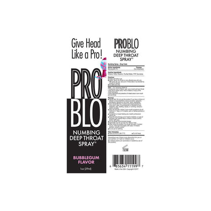 ProBlo Deep Throat Spray - Bubblegum - Bubblegum Flavoured Deep Throat Spray - 30 ml - LGBT.524