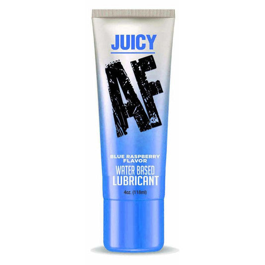 Juicy AF - Blue Raspberry - Blue Raspberry Flavoured Water Based Lubricant - 120 ml Tube - LGBT.621