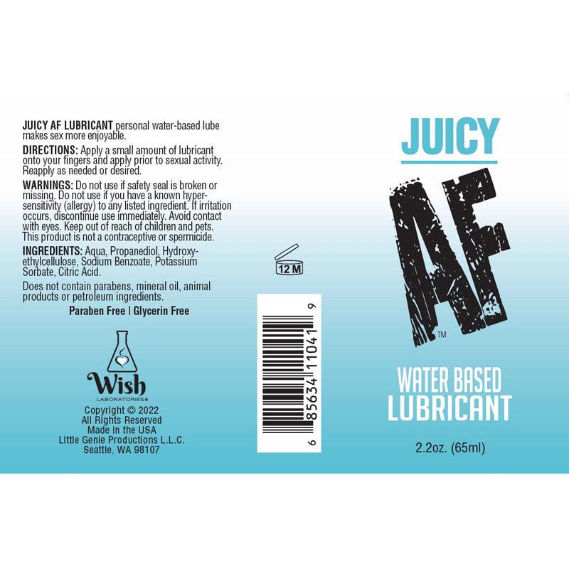 Juicy AF Water Based Lubricant - 59 ml - Water Based Lubricant - 59 ml Bottle - LGBT.651