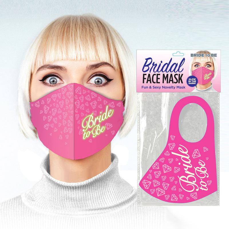 Bridal Face Mask - Bride To Be - Glow Pink Novelty Mask - LGCP.1028