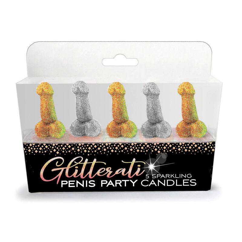 Glitterati - Penis Party Candles - Novelty Candles - 5 Pack - LGCP.1034