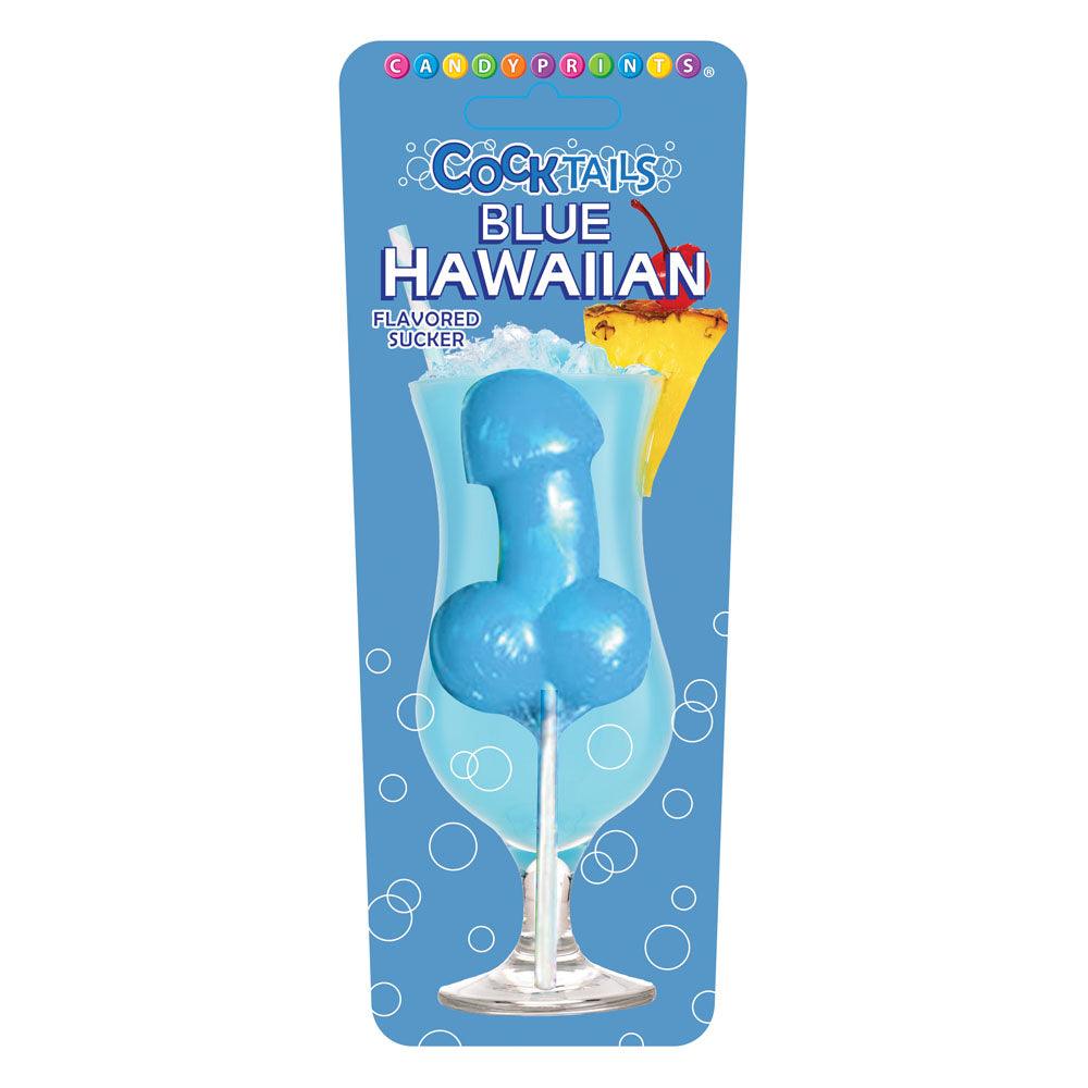 Cocktail Suckers - Blue Hawaiian - Blue Hawaiian Flavoured Dicky Lollypop - LGCP.1041