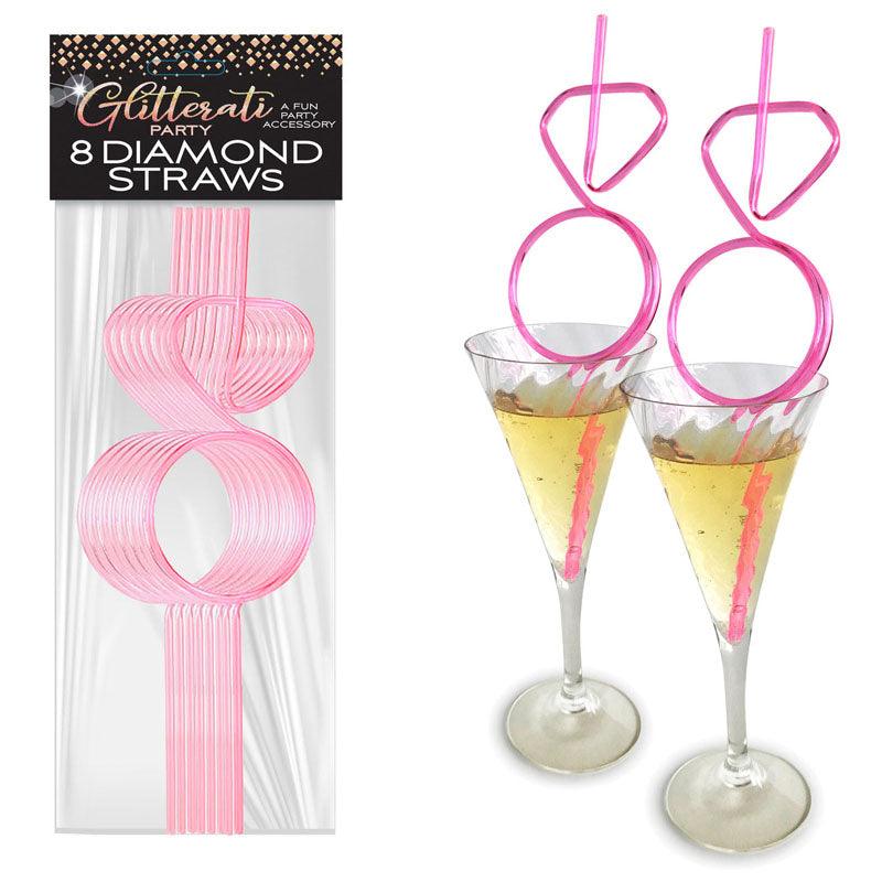 Glitterati - Diamond Straw Set - Hens Party Novelty - Set of 8 - LGCP.1089