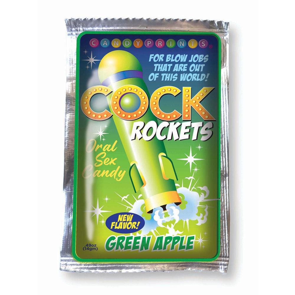 Cock Rockets - Green Apple - Green Apple Flavoured Oral Sex Candy - 15 grams - LGCP.1165