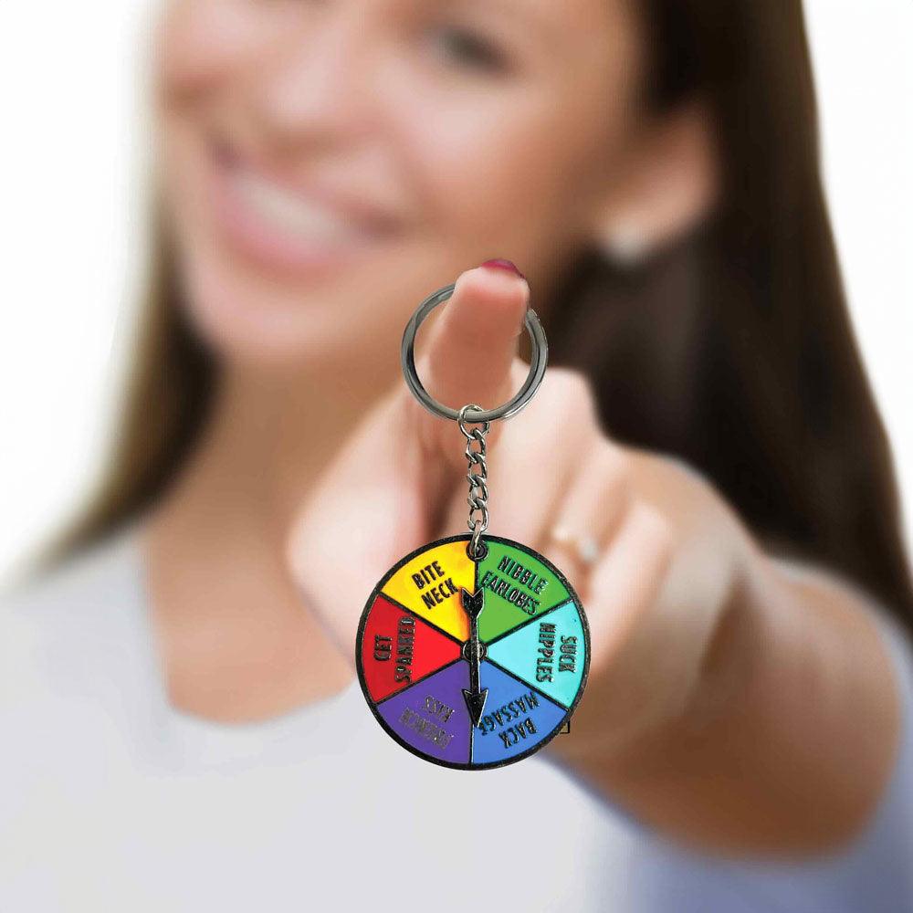 Super Fun Key Chain - Sex Spinner - Naughty Spinner Novelty Keychain - LGCP.1175