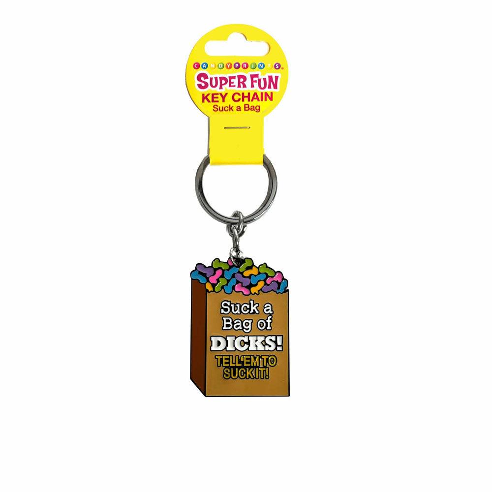 Super Fun Key Chain - Suck A Bag - Novelty Keychain - LGCP.1178