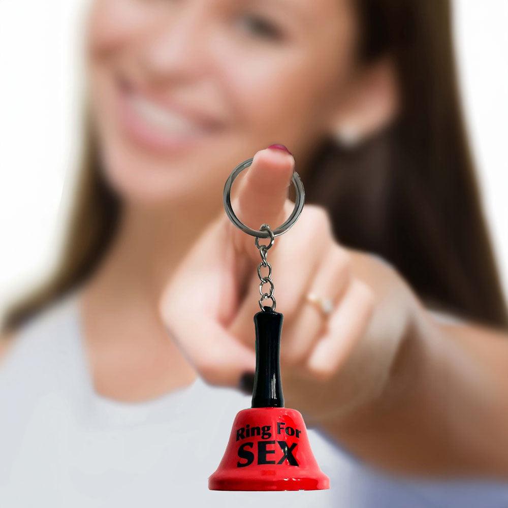 Super Fun Key Chain - Ring For Sex - Novelty Bell Keychain - LGCP.1190