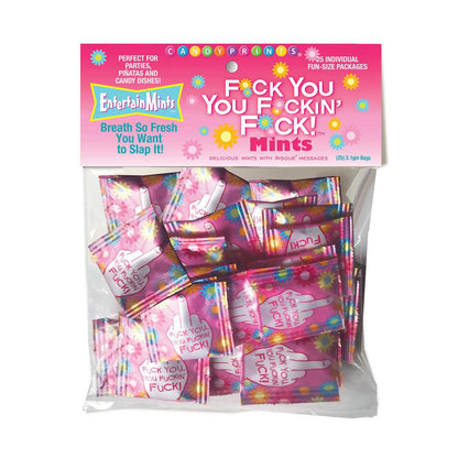 Fuck You, You Fuckin Fuck! Mints - Bag of 25 - Bulk Bag of 25 Party Packs - LGCP.905