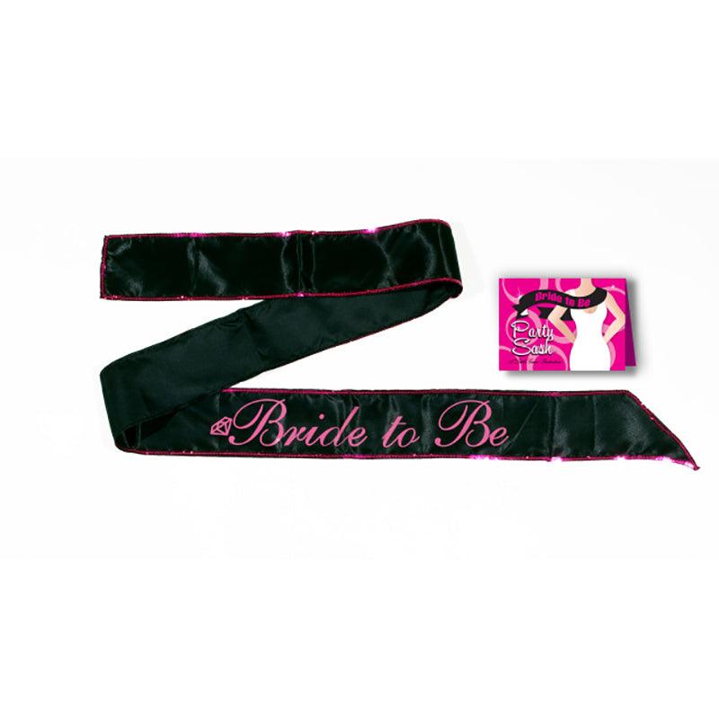 Bride-To-Be Sash - Black Hens Party Sash - LGNVC.033