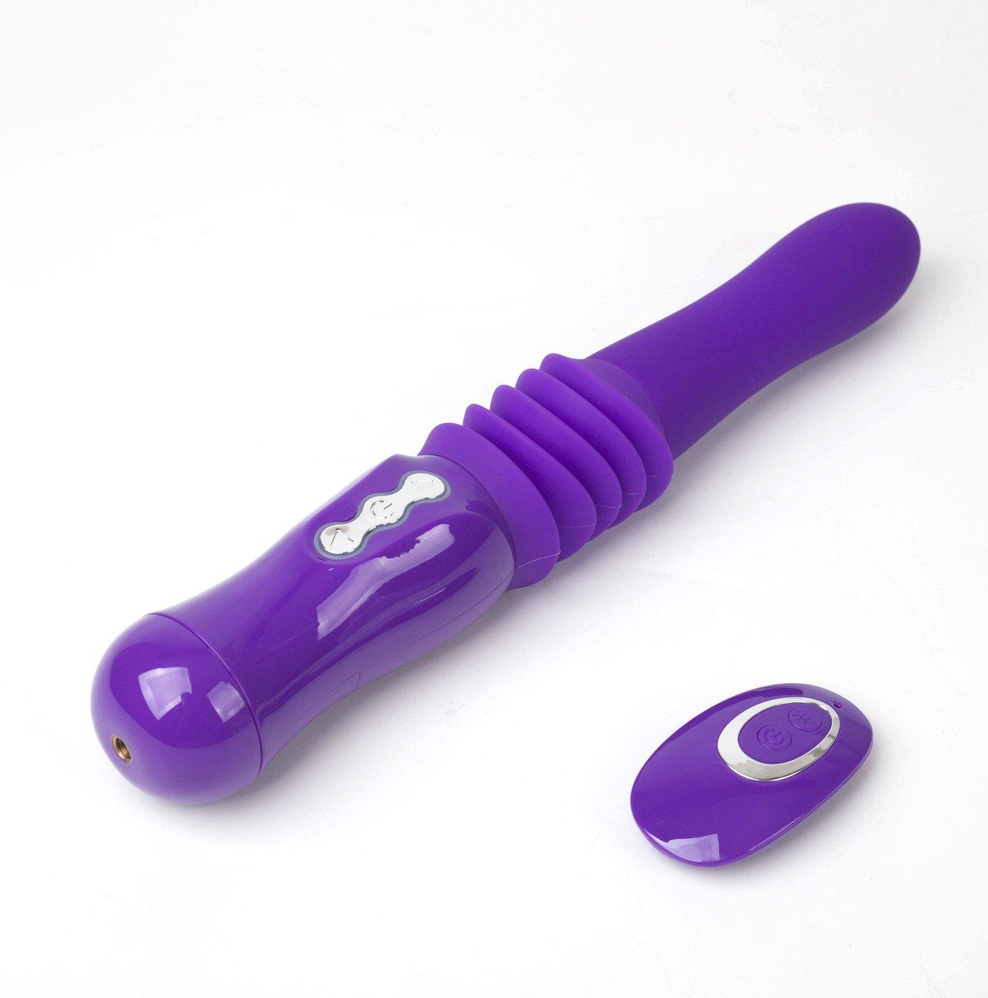 Maia Monroe - Purple 38 cm USB Rechargeable Thrusting Vibrator - LM15102-L2