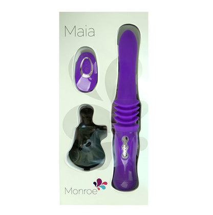 Maia Monroe - Purple 38 cm USB Rechargeable Thrusting Vibrator - LM15102-L2