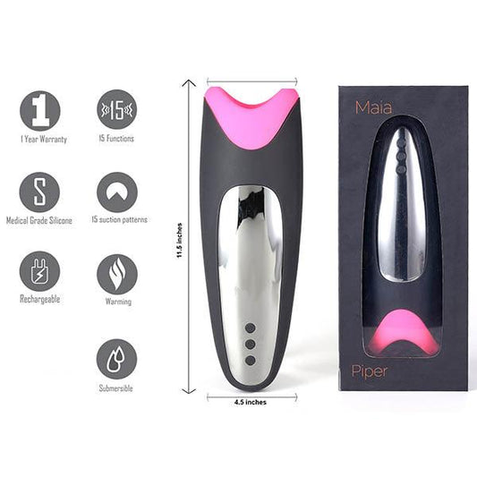 Maia Piper - USB Rechargeable Heating & Vibrating Masturbator - LM18-F01