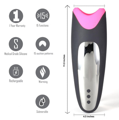 Maia Piper - USB Rechargeable Heating & Vibrating Masturbator - LM18-F01