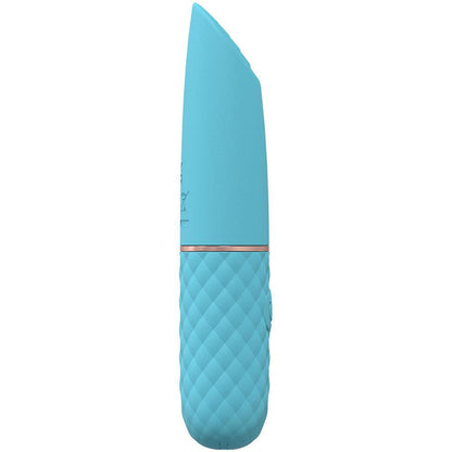 LOVELINE Beso - Blue - Blue 10.6 cm USB Rechargeable Mini Lipstick Vibrator - LOVU006BLU