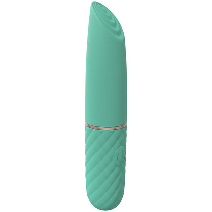 LOVELINE Beso - Green - Green 10.6 cm USB Rechargeable Mini Lipstick Vibrator - LOVU006GRN