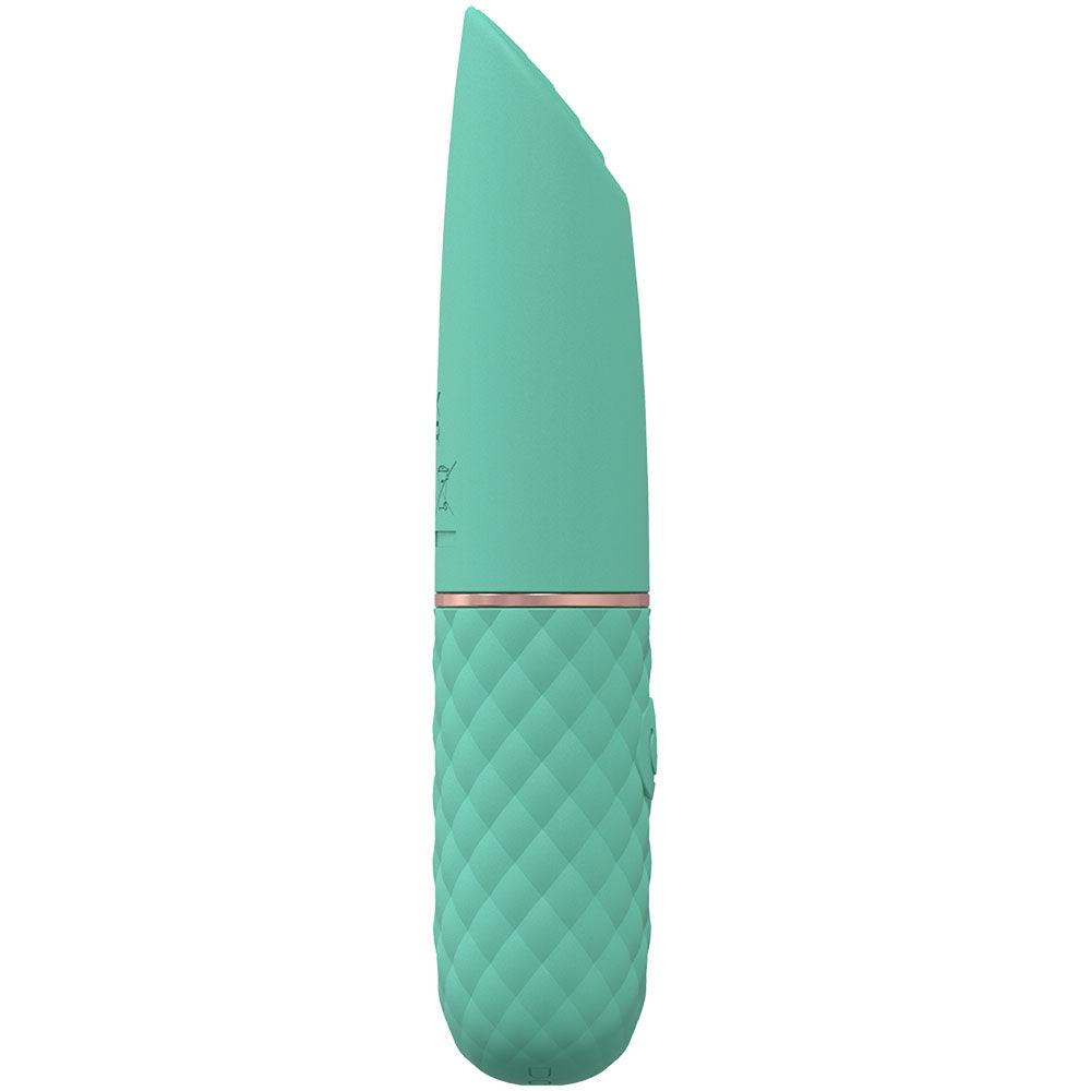 LOVELINE Beso - Green - Green 10.6 cm USB Rechargeable Mini Lipstick Vibrator - LOVU006GRN