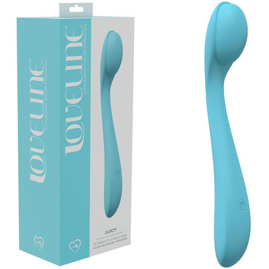 LOVELINE Juicy - Blue - Blue 21.5 cm USB Rechargeable Vibrator - LOVU009BLU