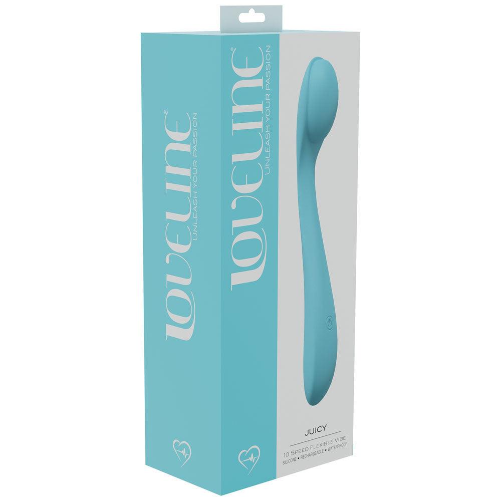 LOVELINE Juicy - Blue - Blue 21.5 cm USB Rechargeable Vibrator - LOVU009BLU