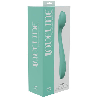 LOVELINE Juicy - Green - GReen 21.5 cm USB Rechargeable Vibrator - LOVU009GRN